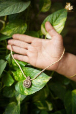 Shree Jagannath Wooden Pendant Tulsi Mala Necklace - Image 4