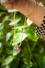 Shree Jagannath Wooden Pendant Tulsi Mala Necklace - Image 5