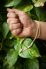 Wooden Lion Crest Pendant with Tulsi Bead Mala - Image 4
