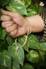 Wooden Lion Crest Pendant with Tulsi Bead Mala - Image 5