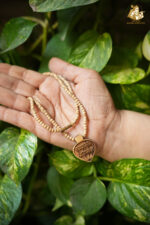 Radha Vallabh Shri Harivansh Wooden Pendant with Tulsi Mala - Image 2