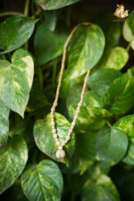 Tulsi Bead Mala with Lotus Bud Pendant - Image 2