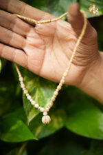 Tulsi Bead Mala with Lotus Bud Pendant - Image 5