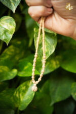 Tulsi Bead Mala with Lotus Bud Pendant - Image 6
