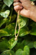 Tulsi Bead Mala with Lotus Bud Pendant - Image 7