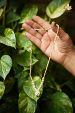 Tulsi Bead Mala with Kamal Gatta Wooden Pendant - Image 2