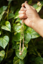 Tulsi Bead Mala with Kamal Gatta Wooden Pendant - Image 3
