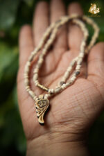Radhe Charan Wooden Pendant with Tulsi Mala - Image 8