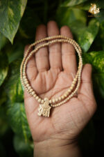 Radha Naam Wooden Pendant with Tulsi Mala - Image 2