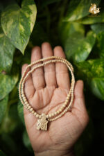 Radha Naam Wooden Pendant with Tulsi Mala - Image 3