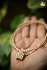 Radha Naam Wooden Pendant with Tulsi Mala - Image 4