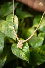 Radha Naam Wooden Pendant with Tulsi Mala - Image 6