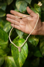 Shree Ram Naam Wooden Pendant with Tulsi Mala - Image 2