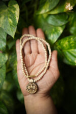 Shree Jagannath Wooden Pendant with Tulsi Mala - Image 3