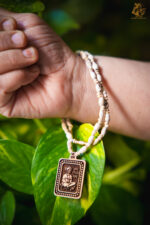 Handcrafted Hanuman Ji Wooden Pendant Tulsi Mala - Image 5