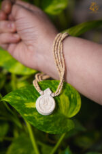 Handcrafted Shree Jagannath Wooden Pendant with Fine Tulsi Mala - Image 4