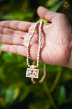 Shri Radhe Radhe Wooden Pendant Tulsi Mala - Image 6